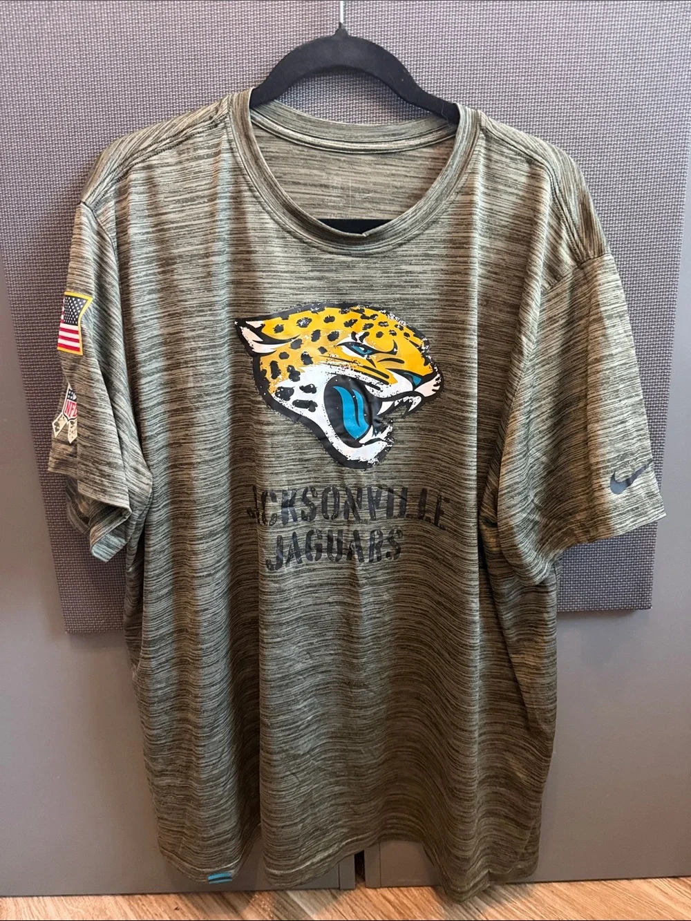 Nike Olive Green Jacksonville Jaguars Graphic Short-Sleeve Tee